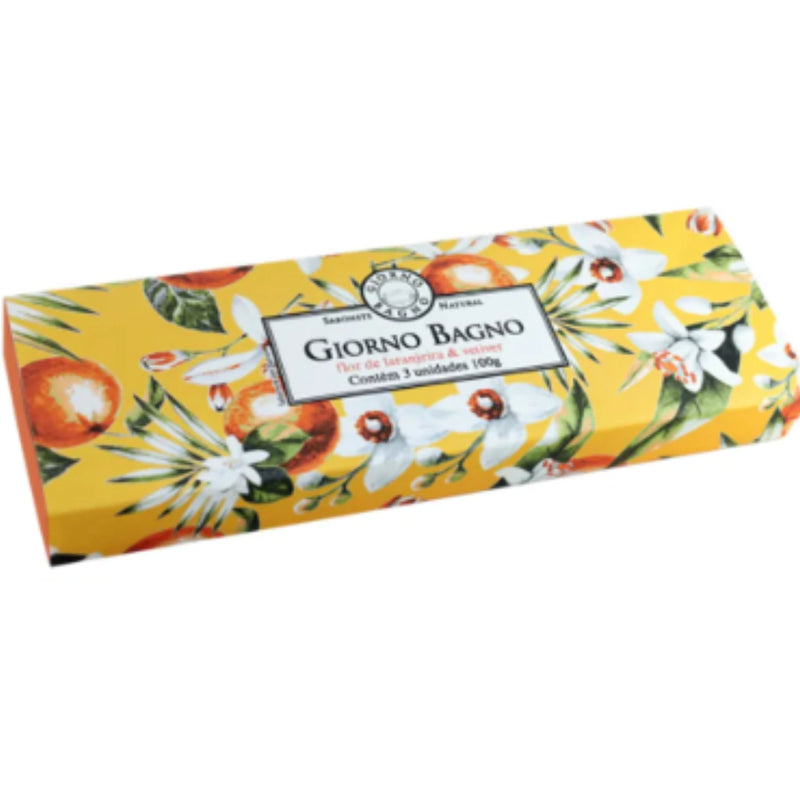 GIORNO BAGNO - KIT SABONETE BARRA FLOR DE LARANJEIRA E VETIVER
